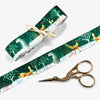 satin Christmas ribbon with woodland animals on it